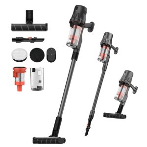 Deerma Cordless Wireless Vacuum Cleaner Portable and Lightweight Suction for Wet and Dry Messes Rechargeable Battery Includes Multiple Attachments Ideal for Home, Car, and More 240 W T30W Black