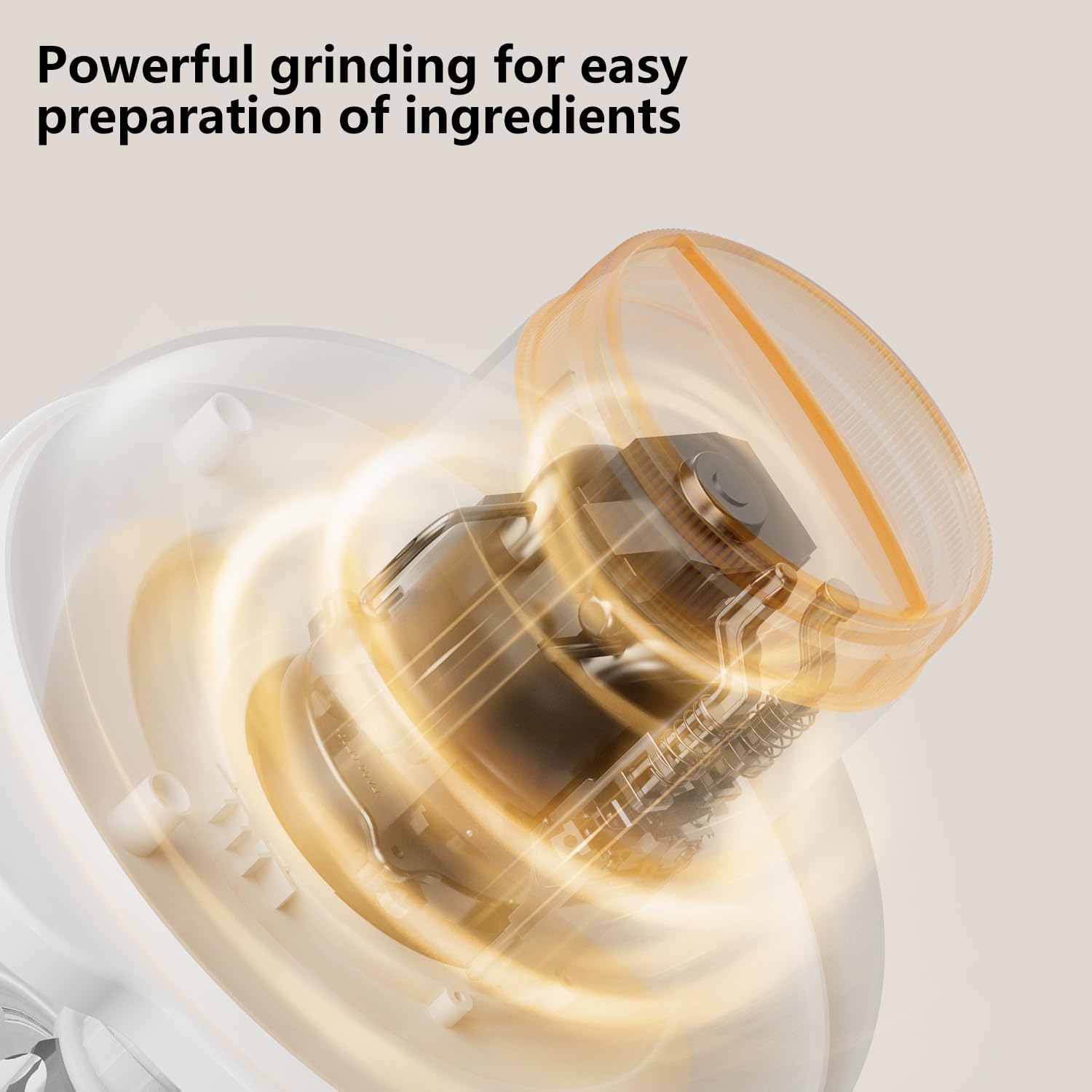 Deerma JR10W Multifunctional Meat Grinder, Electric Food Chopper 2L Capacity, Glass Meat Mincer with Powerful Motor, Dual Speed Adjustable Control, Four Leaf Whirlwind Sharp Blade - Image 9