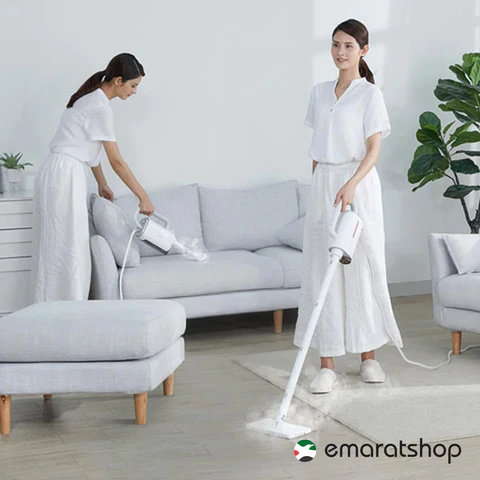 Best Deerma ZQ610 Multi-function Steam Cleaner with 5 Brush Heads 1600W | Lightweight Steam Glass Scraper | Glass Cleaning | Steam Iron | Scouring Pad | Kitchen Cleaning | 99.99% Sterilization - White - Image 3