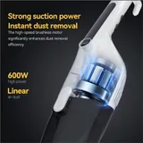 Luxury Deerma DX120C Vacuum Cleaner, 3 in 1 Handheld Vacuum Cleaner, Multiple Attachments - White - Image 5