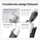 Luxury Deerma DX120C Vacuum Cleaner, 3 in 1 Handheld Vacuum Cleaner, Multiple Attachments - White - Image 6