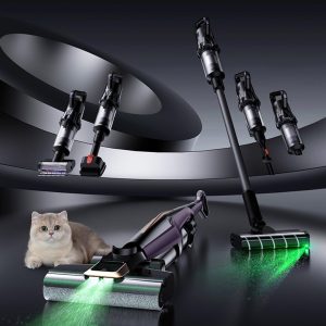 Deerma P40Pro Cordless Vacuum Cleaner, 6-in-1 Wet And Dry Vacuum Cleaner 16KPa Suction Force Brush One Button Self Cleaning, Long Battery Life, Lightweight Wireless Vacuum for Hard Floors