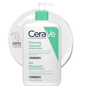 Cerave Foaming Cleanser for Normal to Oily Skin with Hyaluronic Acid