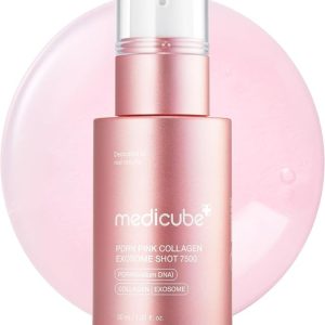 Medicube PDRN Pink Collagen Exosome Shot Serum 7,500 PPM  Liquid Skin Booster  Exosome, Salmon DNA PDRN, Spicules  Uneven Skin Tone, Pore Care, Skin Texture  Korean Skin Care 1.01 fl.oz