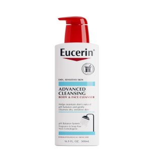 Eucerin Advanced Cleansing Body & Face Cleanser - Fragrance & Soap Free for Dry, Sensitive Skin - 16.9 fl. oz Bottle