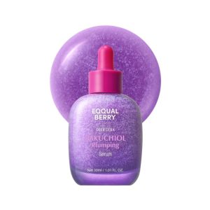 EQQUALBERRY Bakuchiol Plumping Serum – Pore and Wrinkle Minimizer with Bakuchiol  Retinol Alternative for Sensitive Skin  Enhances Firmness and Elasticity with Ceramide and Peptides, 1.01oz  30ml