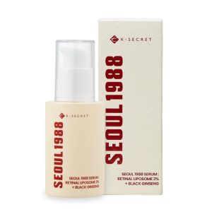 K-SECRET SEOUL 1988 Retinal Serum 2% Retinal Liposome Black Ginseng Niacinamide Bakuchiol Vitamin C & 3 Peptides for Wrinkle Care Anti Aging - Korean Skincare Fragrance Paraben Cruelty Free 30mL