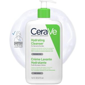 Cerave Hydrating Cleanser for Normal to Dry Skin with Hyaluronic Acid