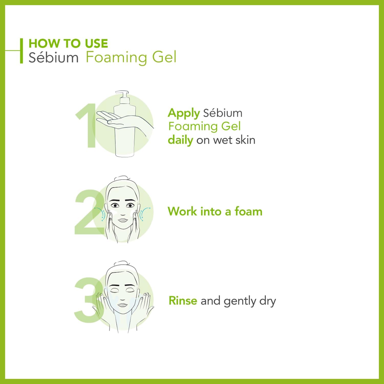 Bioderma Sebium Purifying Cleansing Foaming Gel - Combination to Oily Skin, 500ml - Image 3