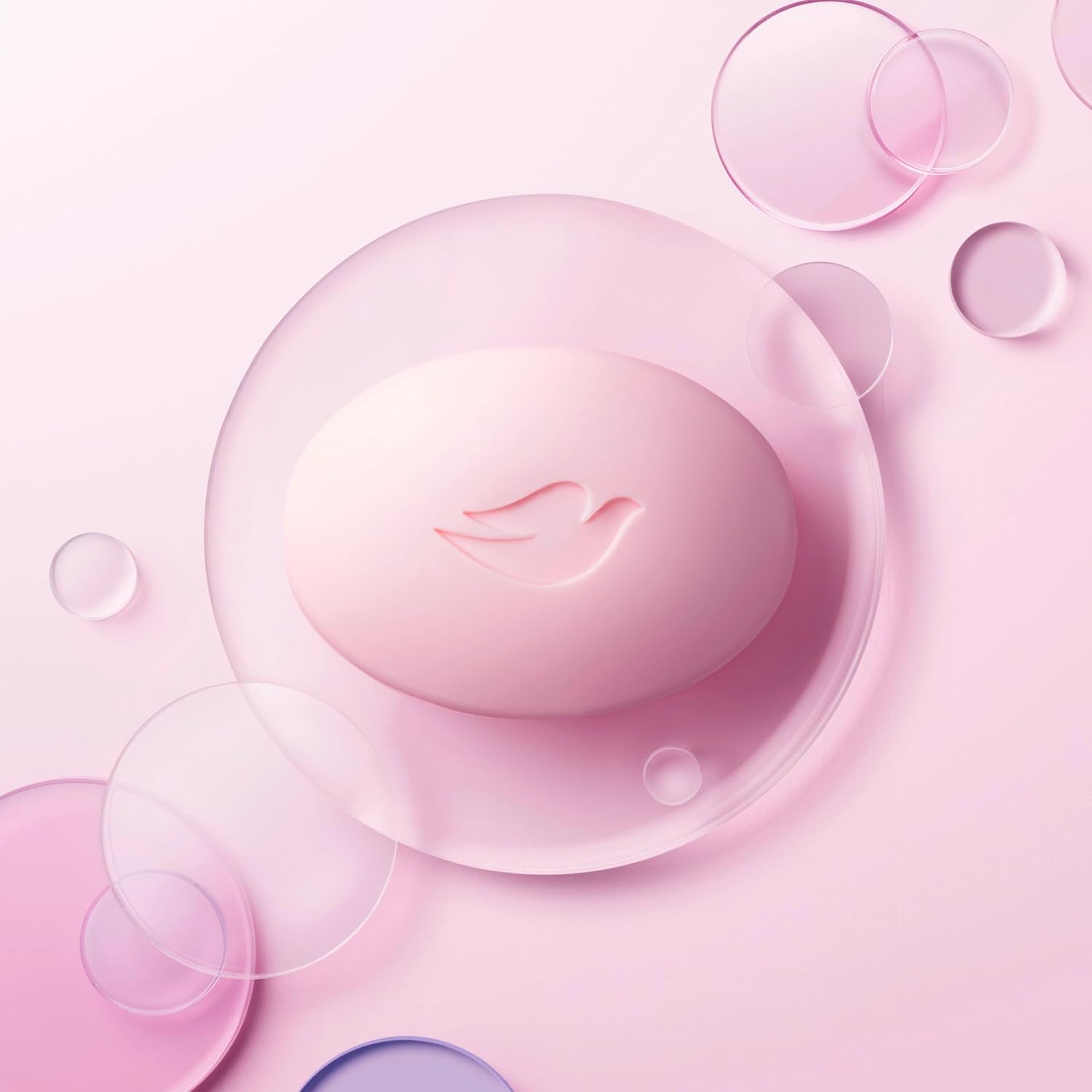 DOVE Beauty Cream Soap Bar, for all skin types, Pink, bar with ¼ moisturizing cream, 125g, Pack of 4 - Image 2