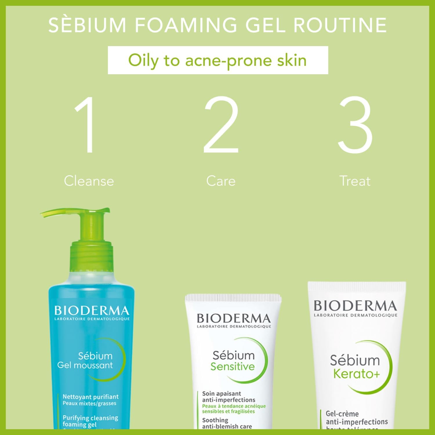 Bioderma Sebium Purifying Cleansing Foaming Gel - Combination to Oily Skin, 500ml - Image 2