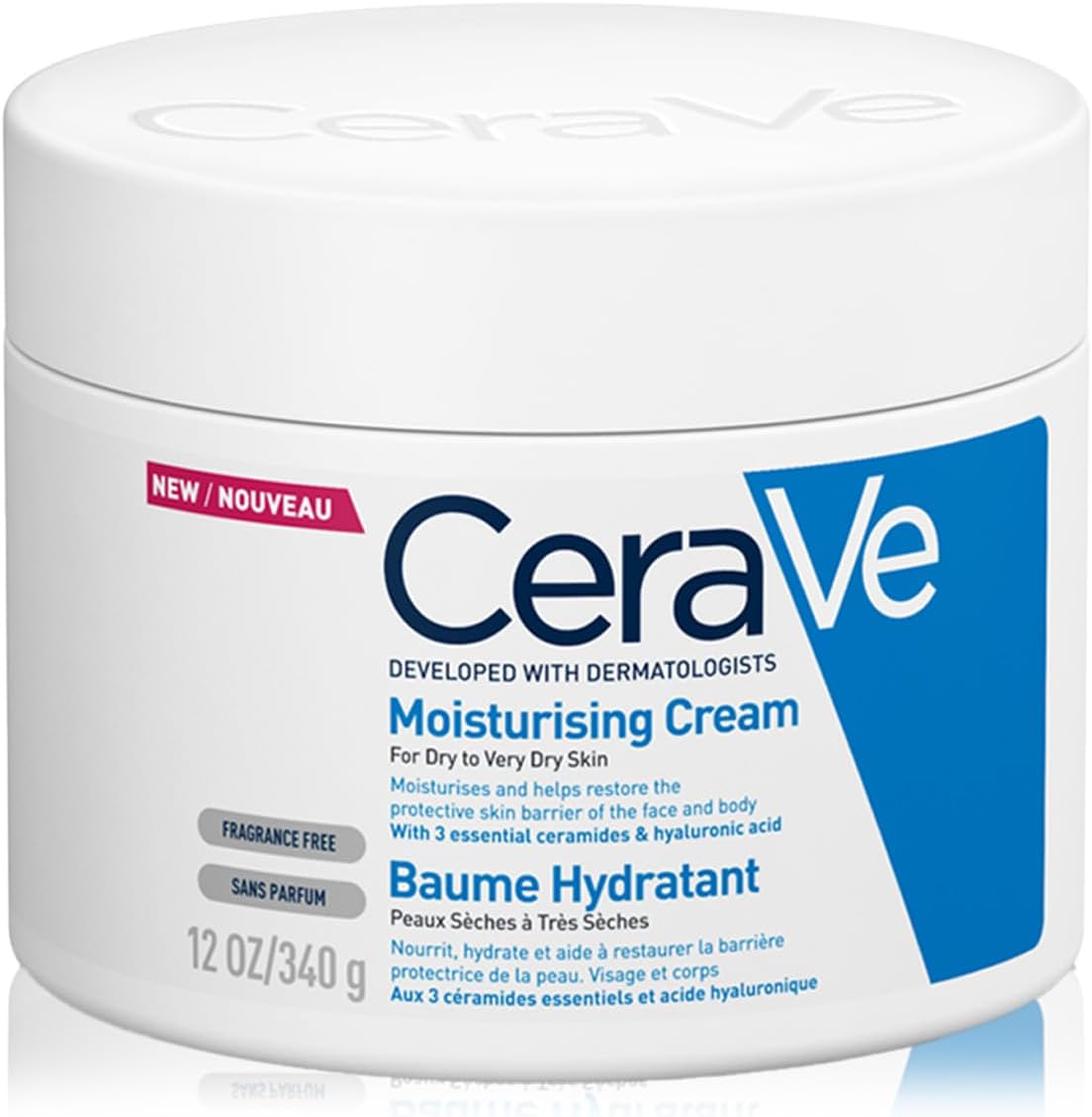 Cerave Moisturizing Cream for Dry Skin with Hyaluronic Acid 340G - Image 8