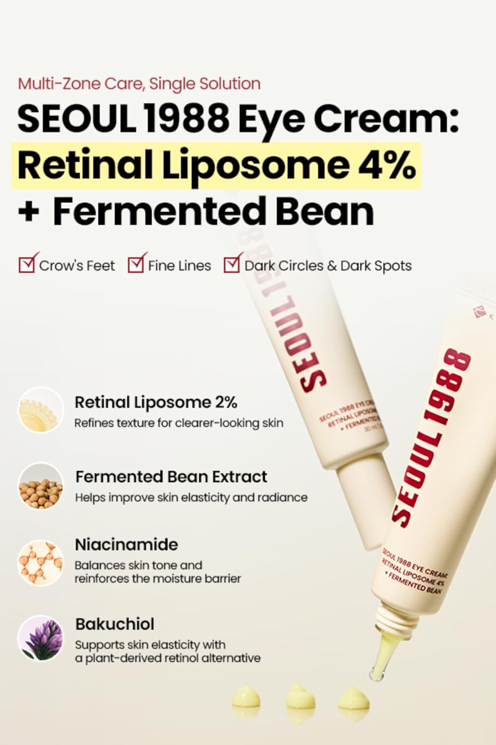 K-SECRET SEOUL 1988 Eye Cream Retinal Liposome 4% + Fermented Bean - Image 9