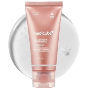 Medicube Collagen Overnight Wrapping Peel Off Facial Mask Pack - Elasticity & Hydration Care, Reduces Sagging & Dullness - Hydrolyzed Collagen For Glowing Skin - Korean Skin Care, 2.53 fl.oz